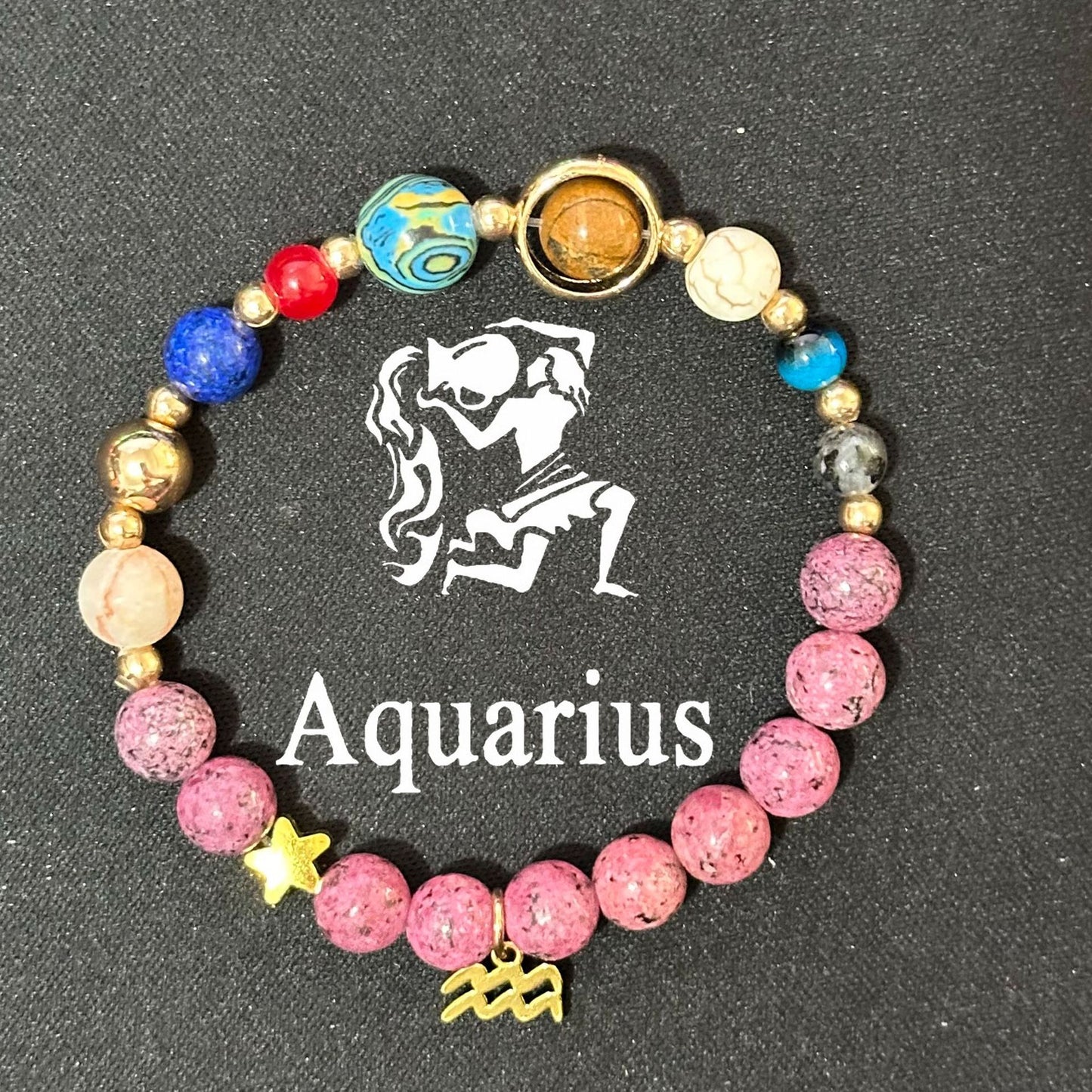 Planets Twee Constellation Stainless Steel Pink Hemp Pendants