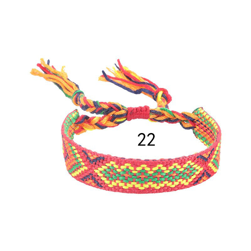 Nepal Ethnic Style Woven Colorful Tassel Lucky Friendship Bracelets