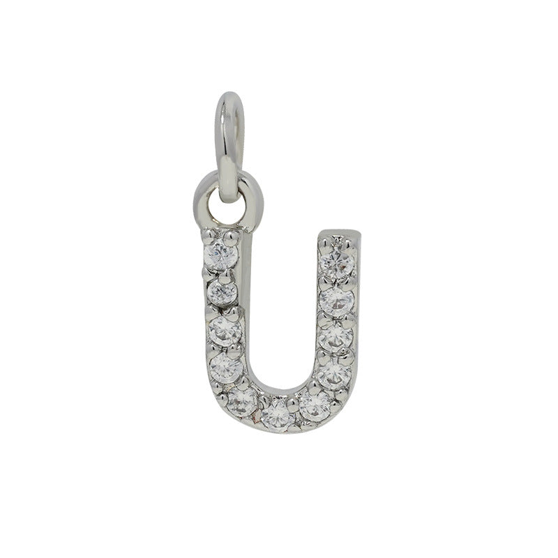 Letters Accessories Small English Zircon Eardrop Pendants