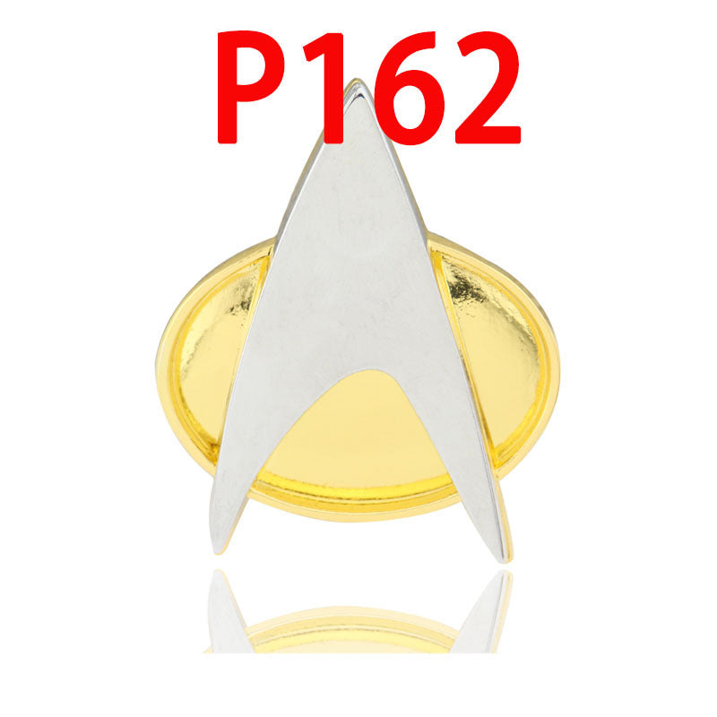 Messenger A- Line Logo Palm-shaped Brooch Brooches