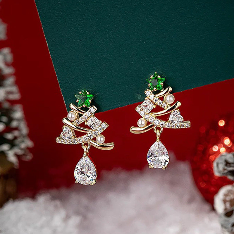 Christmas Tree Eardrops Series Female Cartoon Earrings