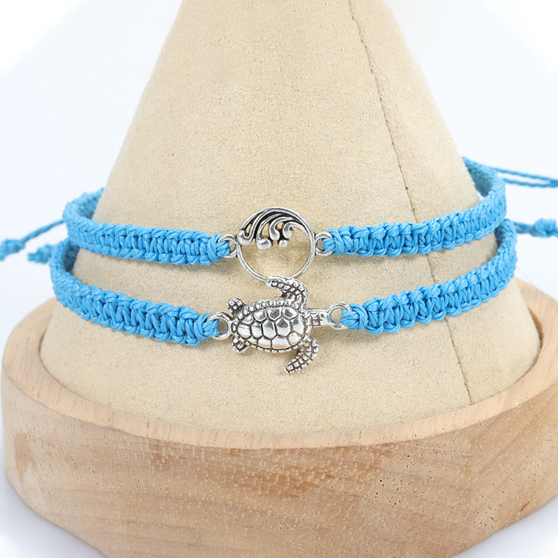 Line Braided Anklet Turtle Surfing Foot Bracelets