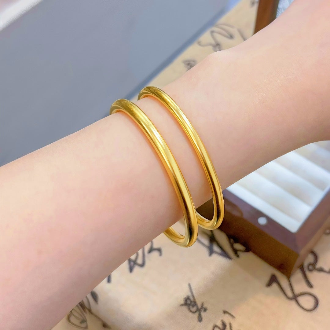 Seamless Welding Lotus Ancient Solid Simple Bracelets