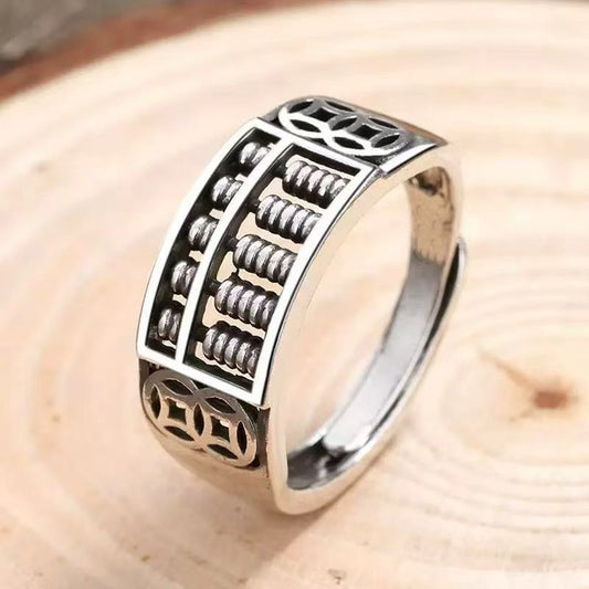 Women's & Men's Retro Style Thai Sier Abacus For Ring
