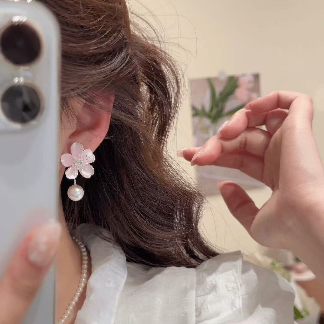 Women's Cherry Blossom Beads Gentle Sweet Elegance Atmosphere Feeling Exquisite Rings