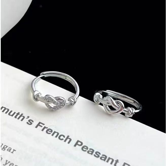 Loving Heart Zircon Girlfriends Couple Fashion Simple High Rings