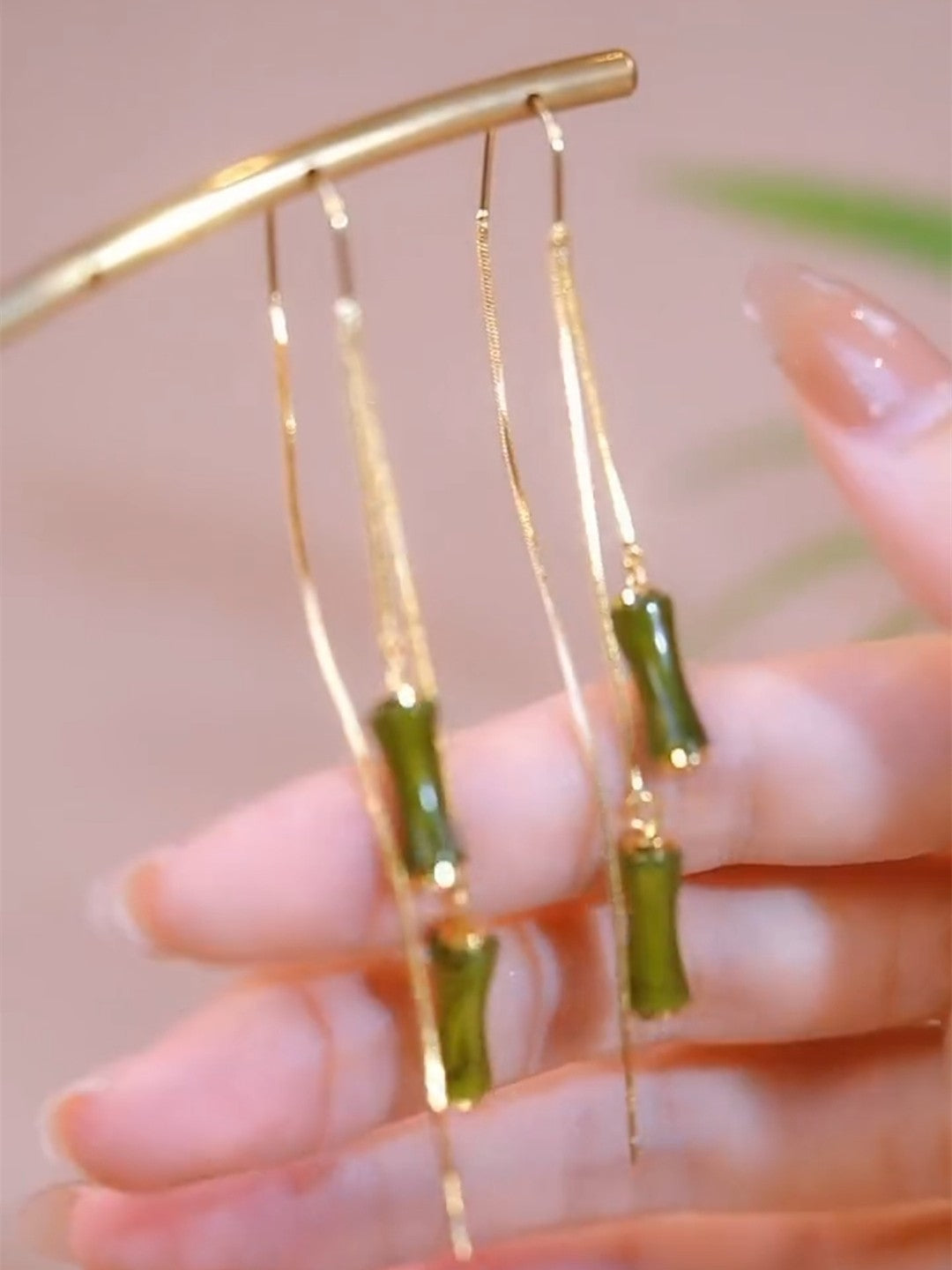 Women's Unique Design Exquisite Bamboo Simple Eardrops Rings
