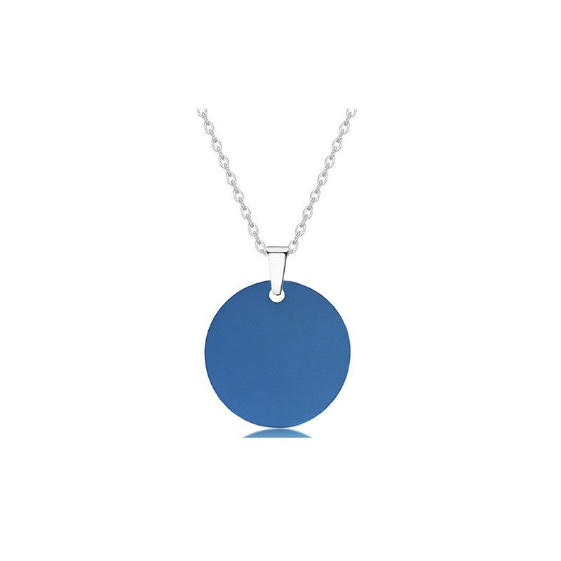 Laser Color Printing Material Holiday Gift Lettering Stainless Necklace