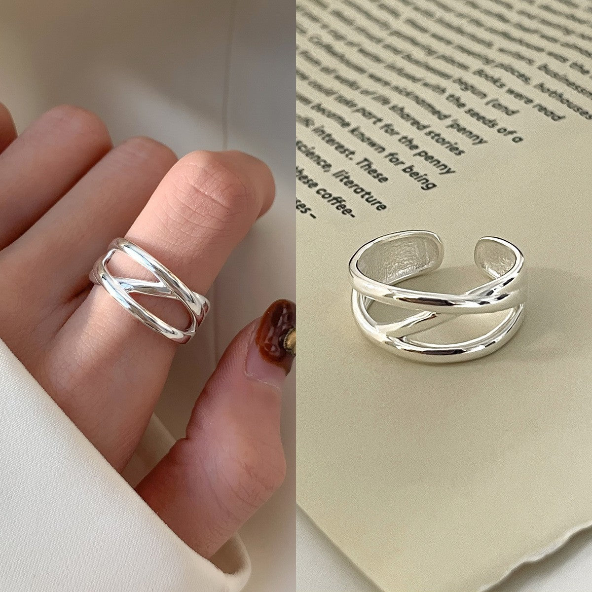 Women's Style Temperament Water Drop Retro Stylish Rings