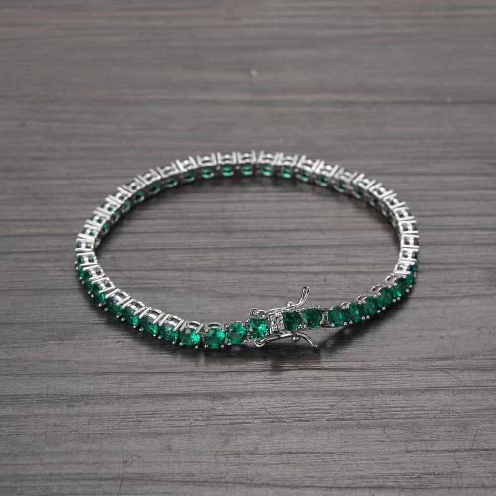 Zirconium Tennis Copper Inlaid Single Row Zircon Bracelet