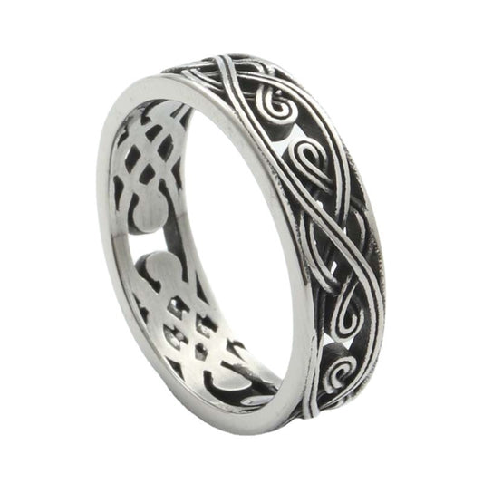 Men's Titanium Steel Hollow Retro Trendy Punk Rings