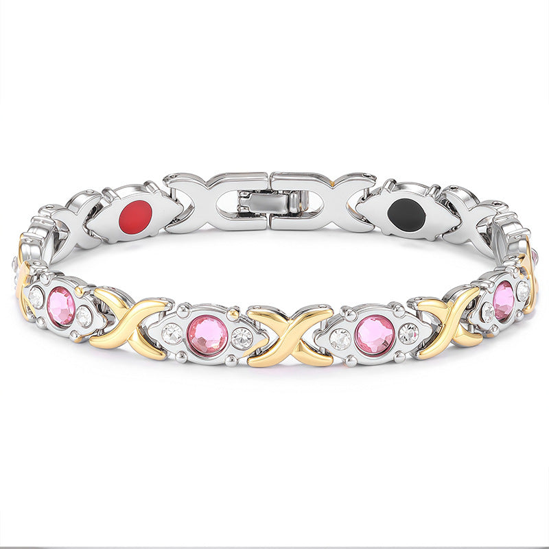 Clover Red Copper Watchband Buckle Rose Bracelet