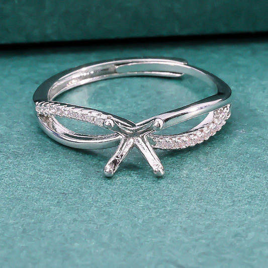 Inlaid Pointed Bottom Chinese Diamond Special Interest Light Ring