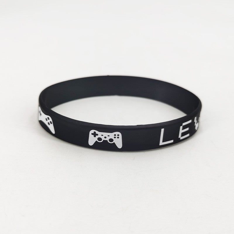 Women's & Men's Theme Party Silicone Monochrome Silk Screen Bracelet