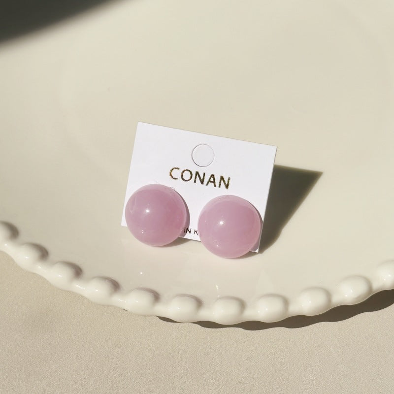 Women's Retro Blooming Acrylic Curved For Simple Stud Earrings
