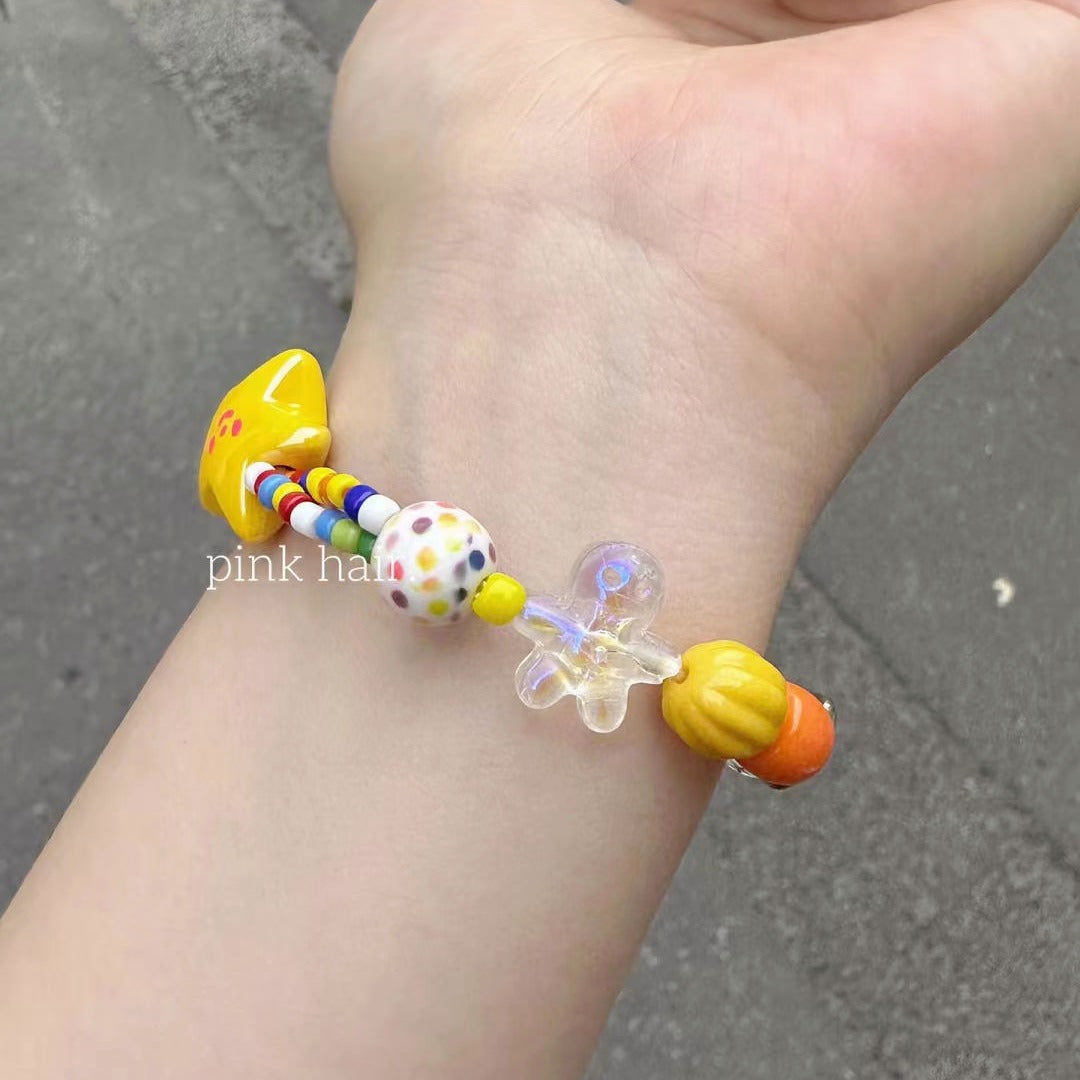 Summer Rainbow Dopamine Fresh Color Design Sweet Bracelet