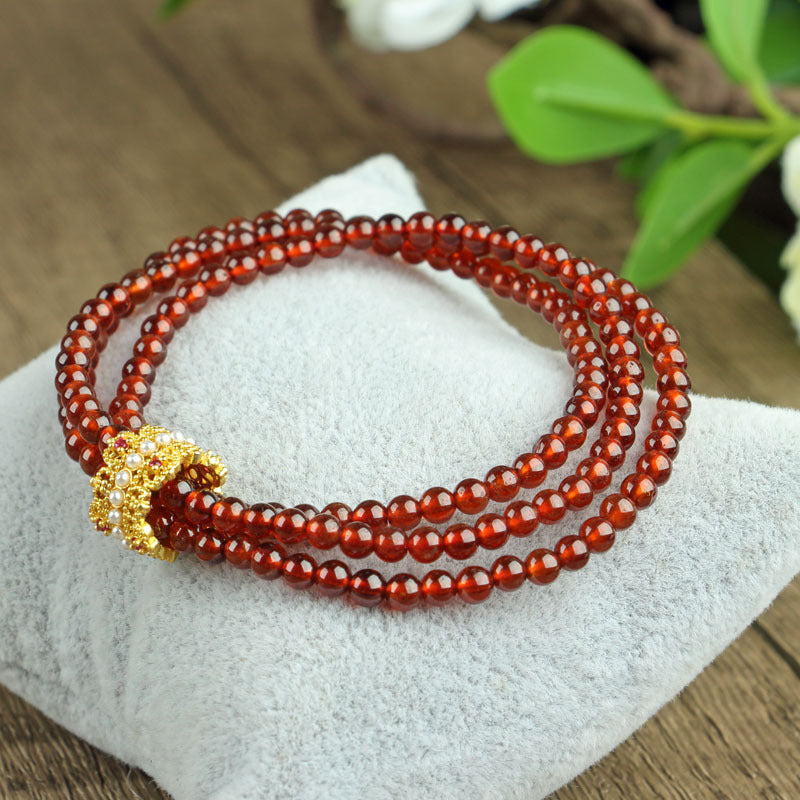 Women's Hand Plus Six Words Mantra Tibetan Buddha Beads Rings