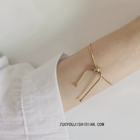 Retro Titanium Steel Pull Female Trendy Cold Korean Style Bracelets