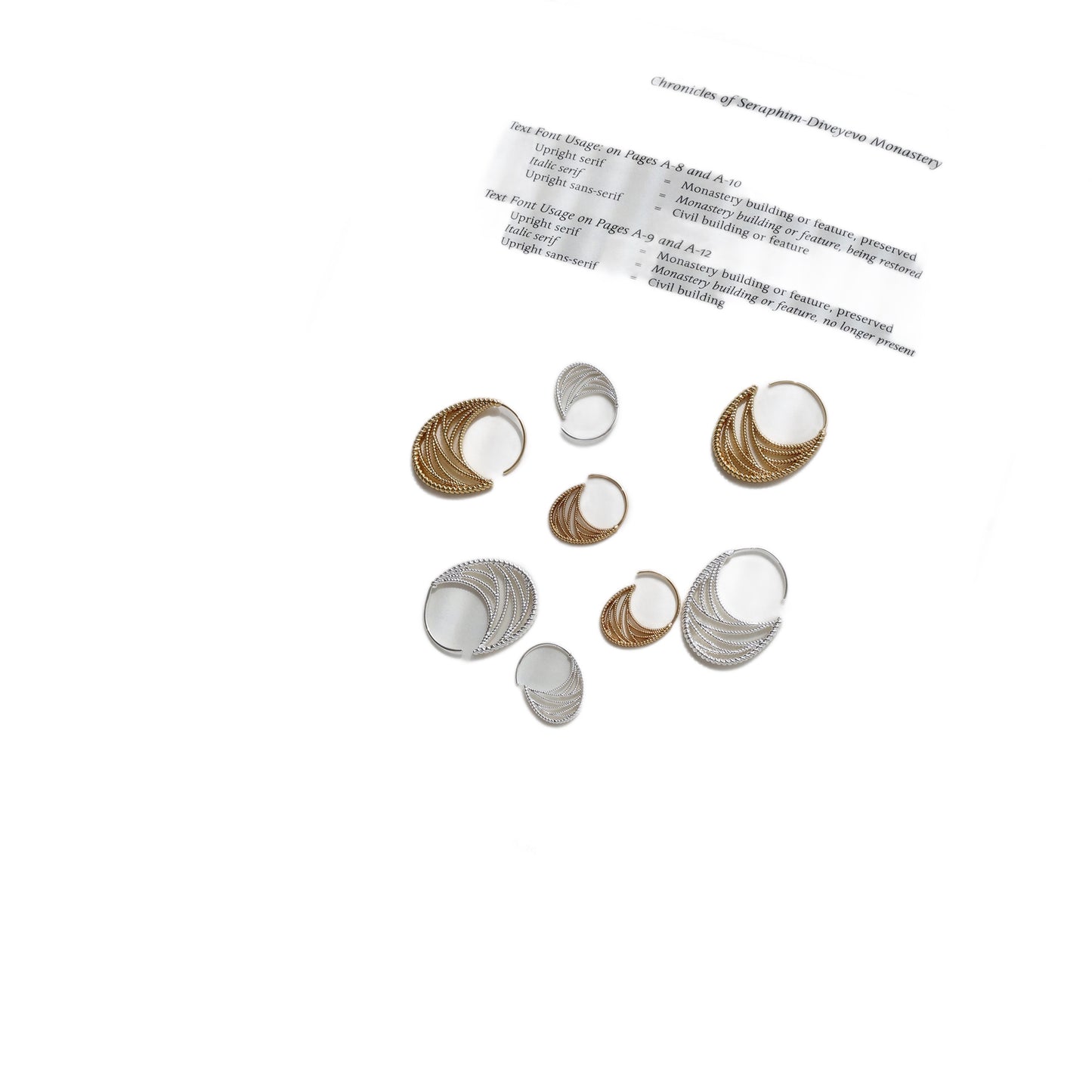 Women's Dotted Line Hollow Texture Design Light Luxury High Sense Ear Earrings