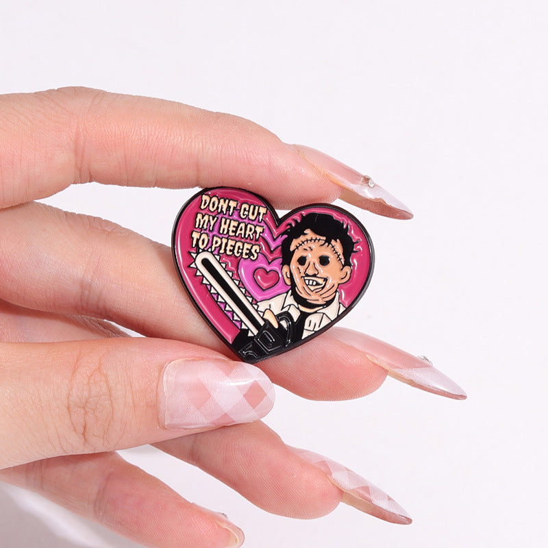 Heart-shaped Badge Fun Facial Tool With Brooches