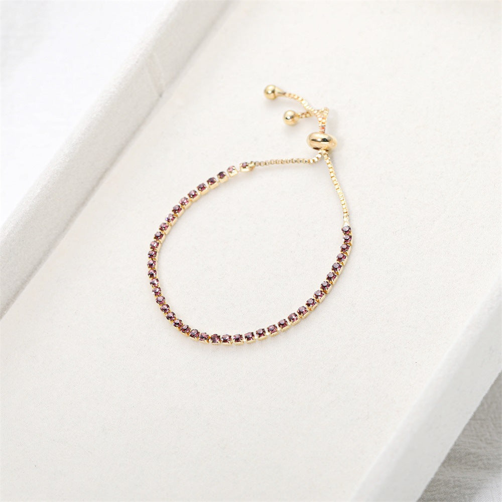 Crystal Light Luxury Micro Inlaid Zircon Female Simple And Bracelets