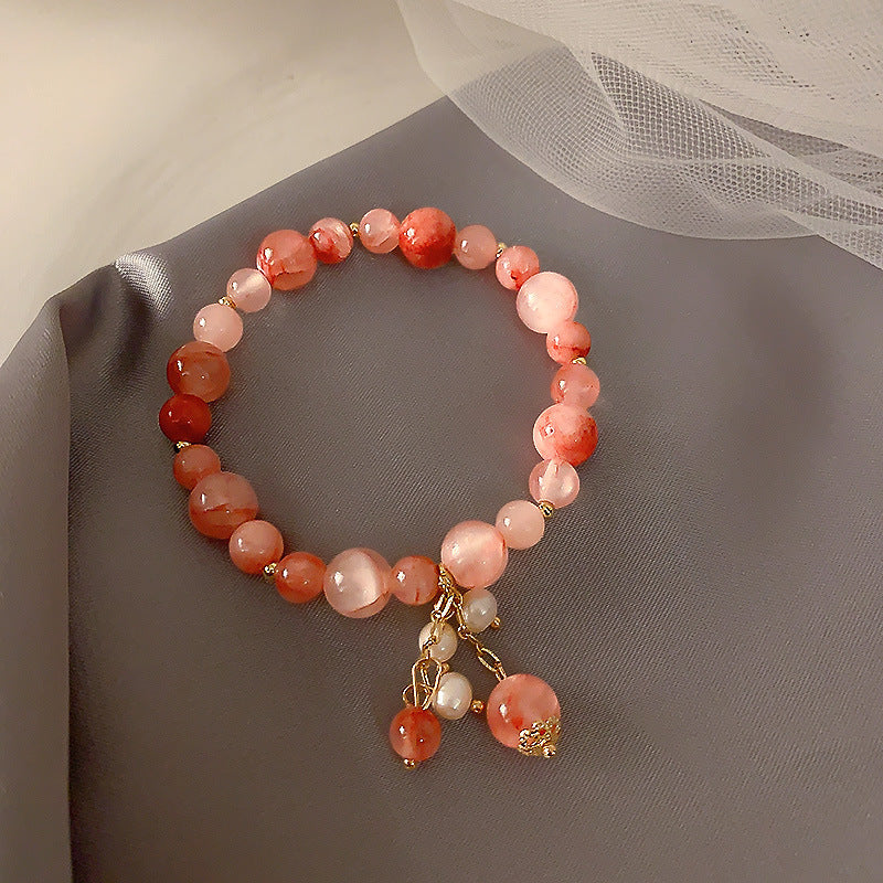 Women's Pearl Buckle French Fashion Design Retro Love Temperament Bracelets