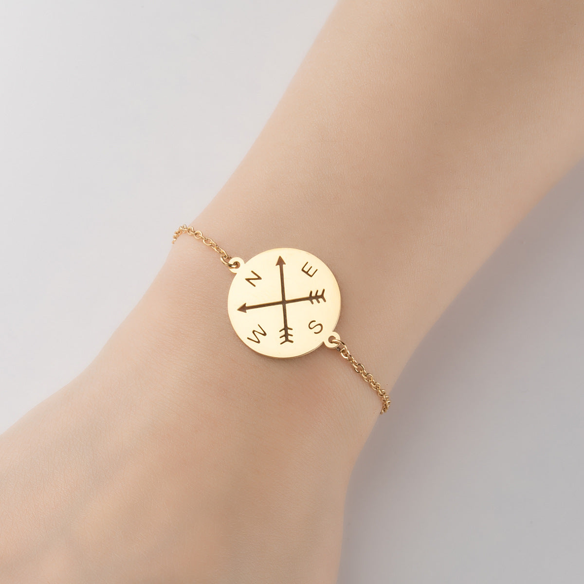 Simple Personality Cross Fashion Retro Compass Bracelets