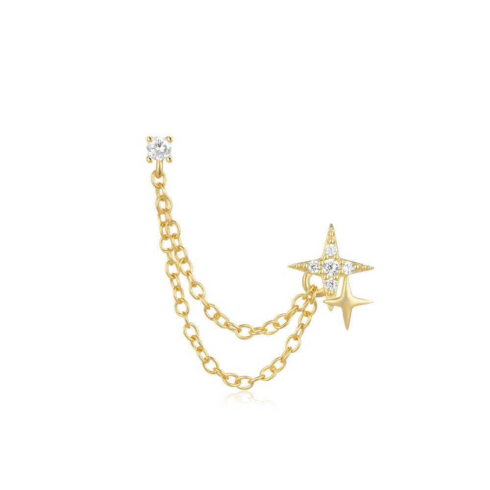 Women's Chain Tassel Ear Line Cold Style Stud Earrings