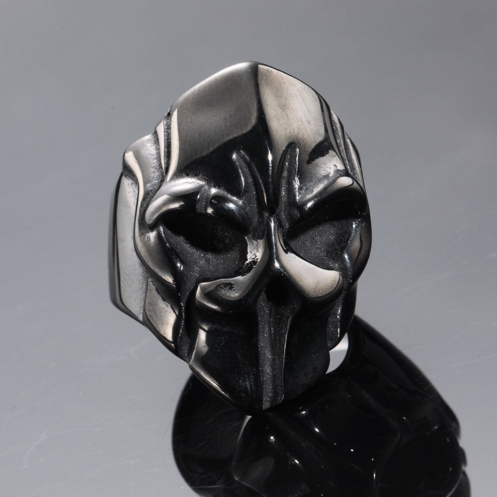 Men's Fashion Sparta Titanium Steel Personalized Skull Open Rings