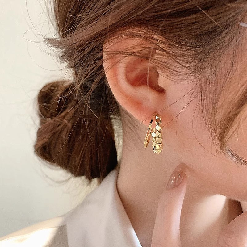 Fashion Chinese Double Layer Type Personalized Earrings