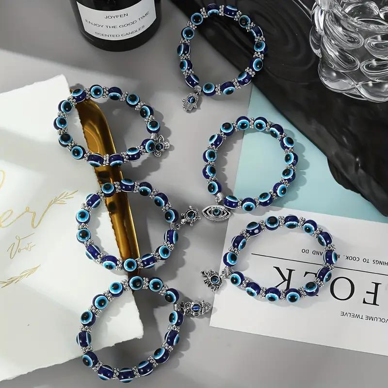 Devil's Eye Resin Round Beads Fatima Pendants