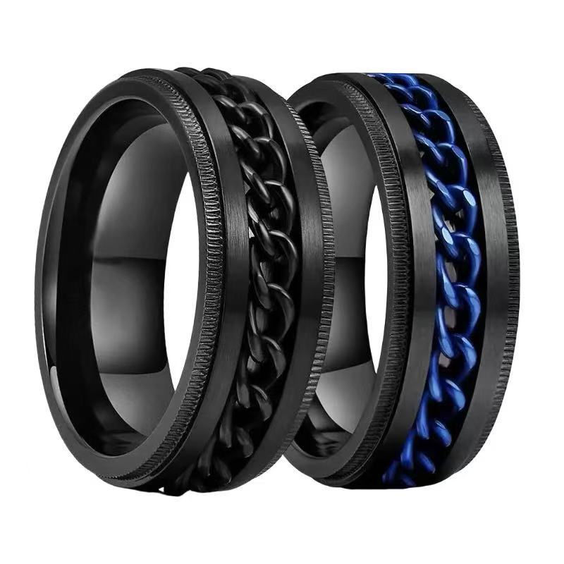Steel Chain Electroplating Rotating Decompression Titanium Simple Bracelets