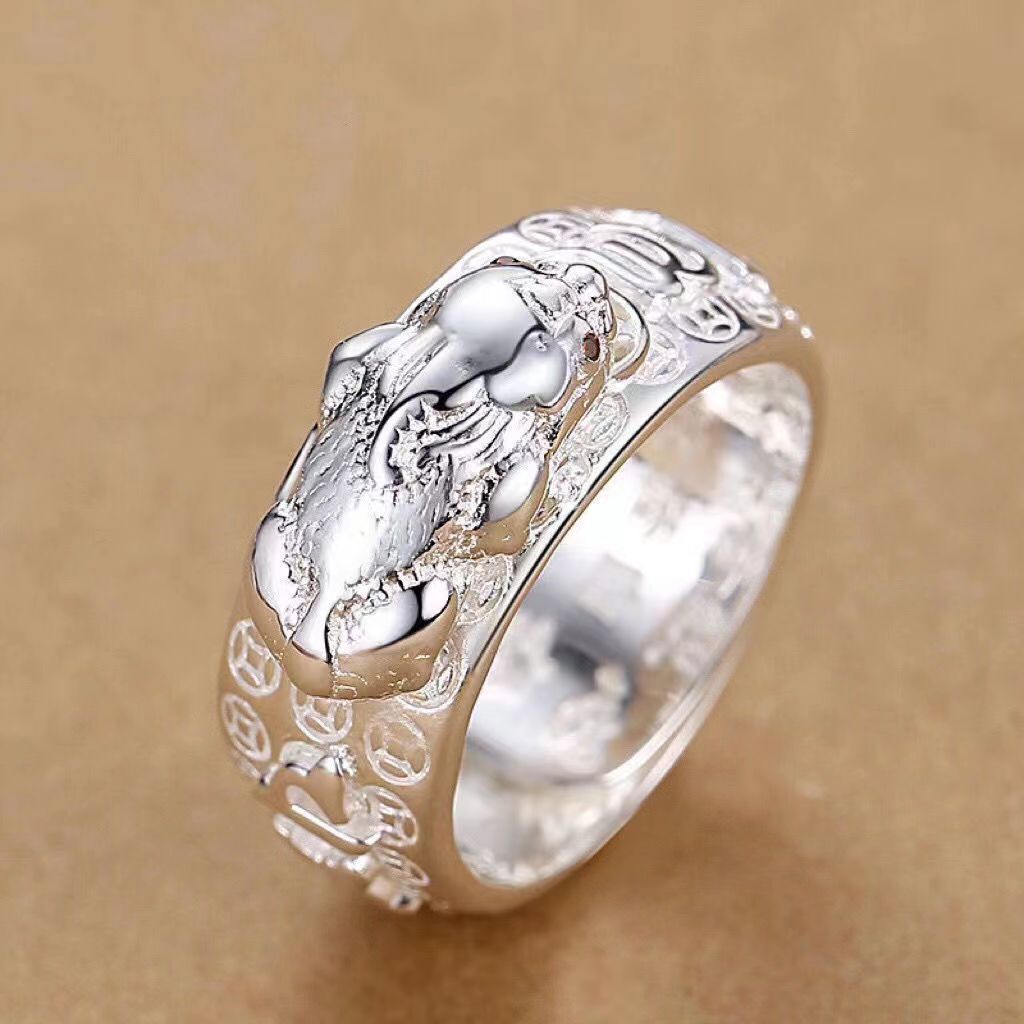 Men's Money Drawing Pi Sier Lucky Opening Adjustable Hip Rings