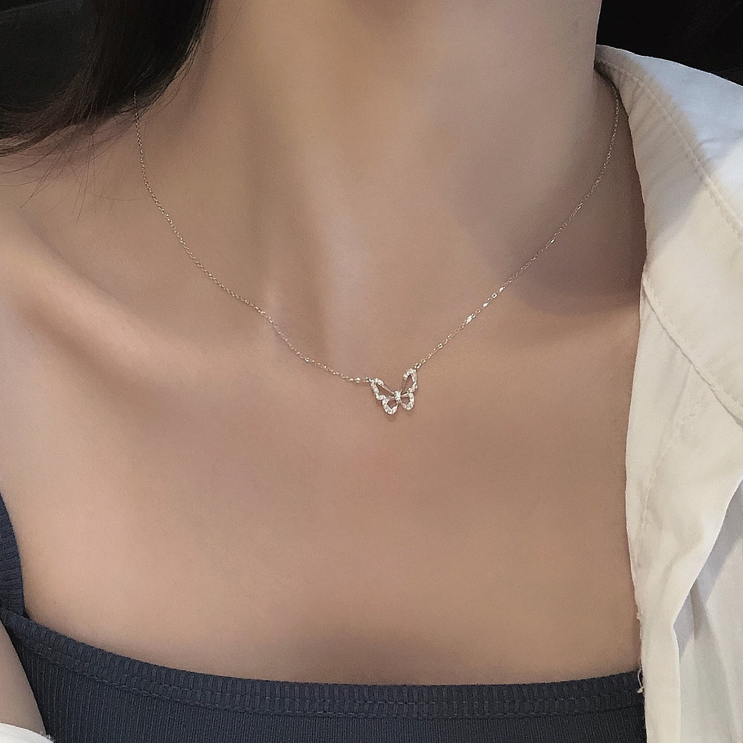 Women's High-grade Butterfly Gift For Niche Bag Light Luxury Necklaces