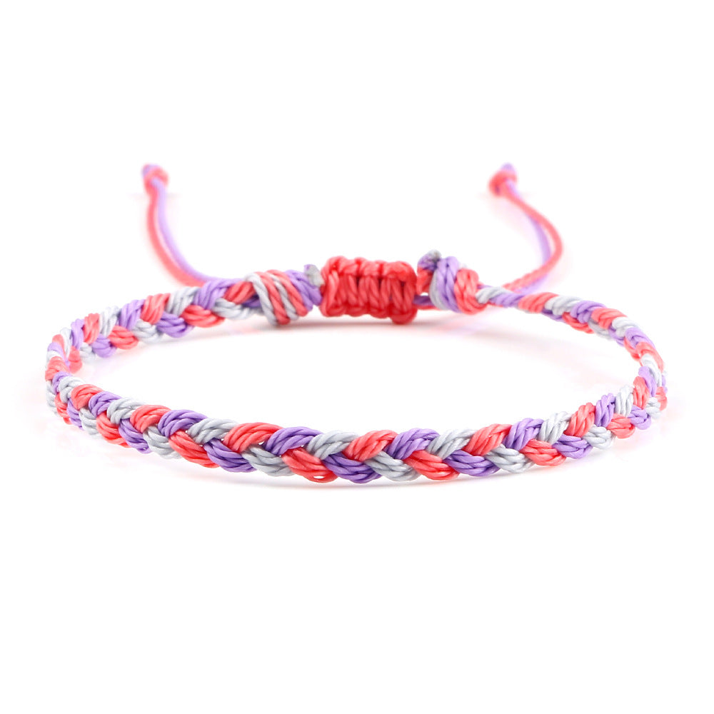 Creative Twist Weave Taiwanese Wax Handmade Hand Unisex Twin Bracelet