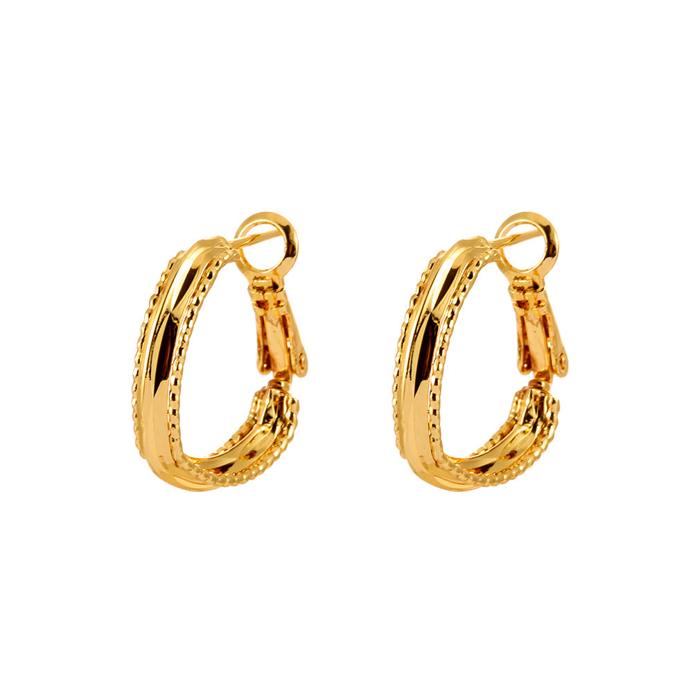 Simple Light Luxury High-grade Geometric Ear Niche Temperament Rings