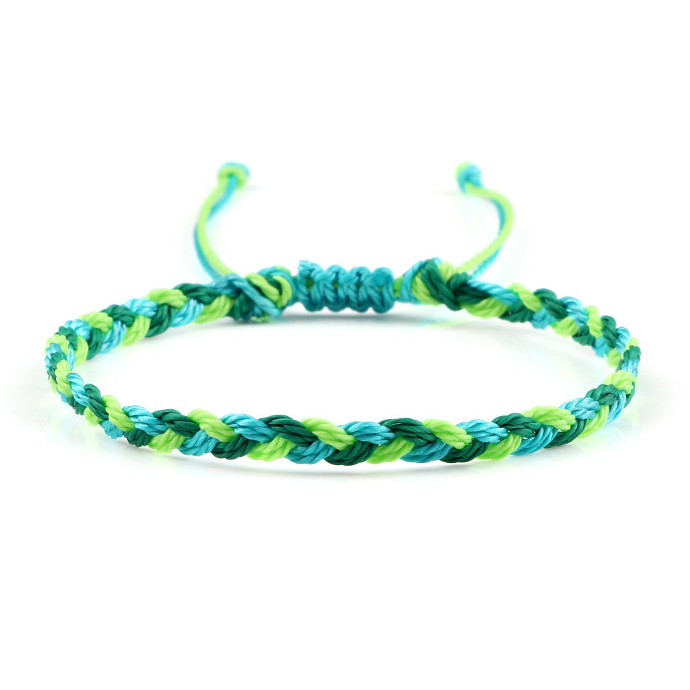 Creative Twist Weave Taiwanese Wax Handmade Hand Unisex Twin Bracelet