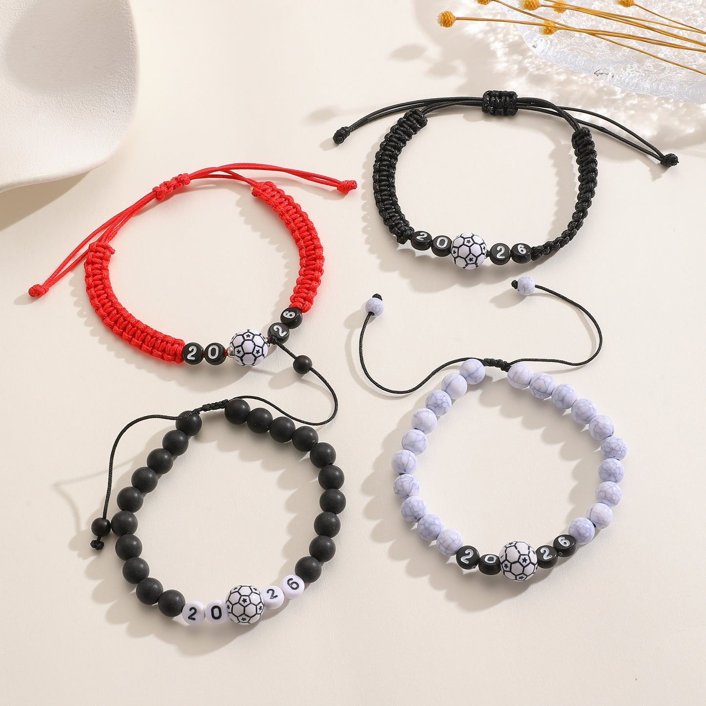 Cup Football Creative Woven Adjustable Commemorative Carrying Bracelet