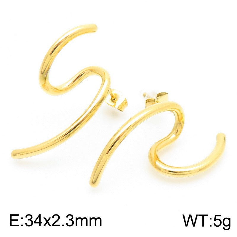 Women's Irregular Simple Cool Hollow Water Drops Symmetrical For Personality Earrings