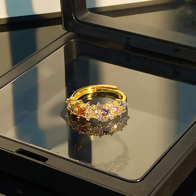 Retro Affordable Luxury Western Region Lace Hollow Out Rings