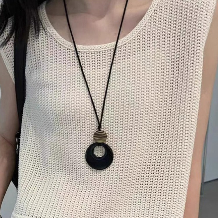 Chinese Artificial Agate Minority Clavicle Chain Unique Necklaces