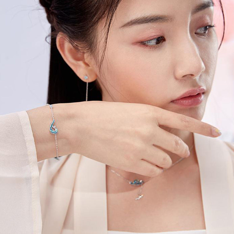 Han Chinese Clothing Walking In The Waves Niche Female Girlfriends Bracelet