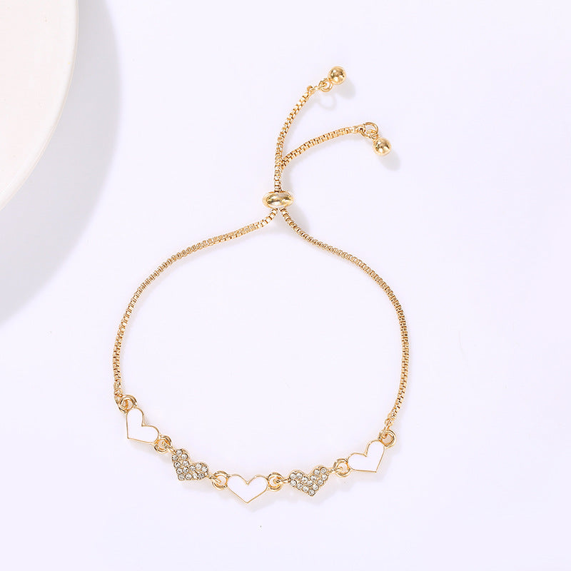 Women's Zircon Flower Korean Simple Design Personalized Bracelets
