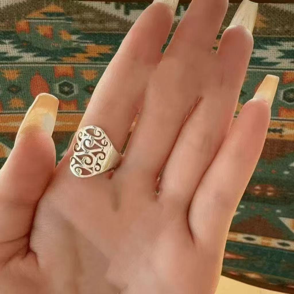 Kazakh Element Open Ethnic Style Simple Niche Index Ring