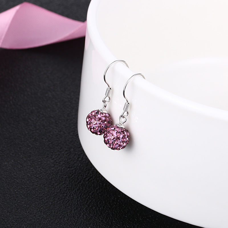 Sier Crystal Fashion Korean Style Ear Hook Rings