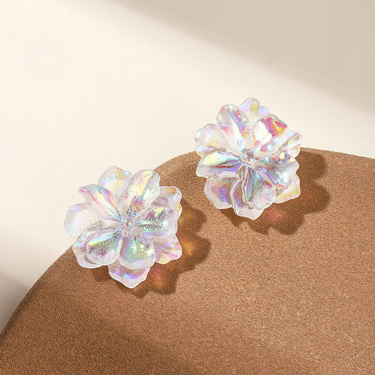 Women's Super Fairy Mori Style Gardenia Flower Earrings