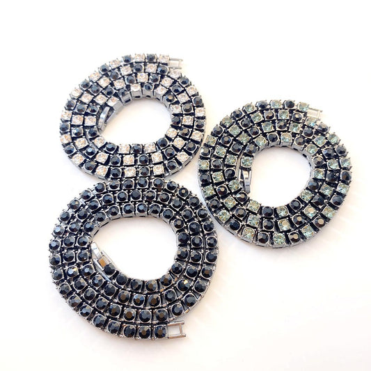 Hop Single Row Diamond Chain Inlaid Rhinestone Necklaces