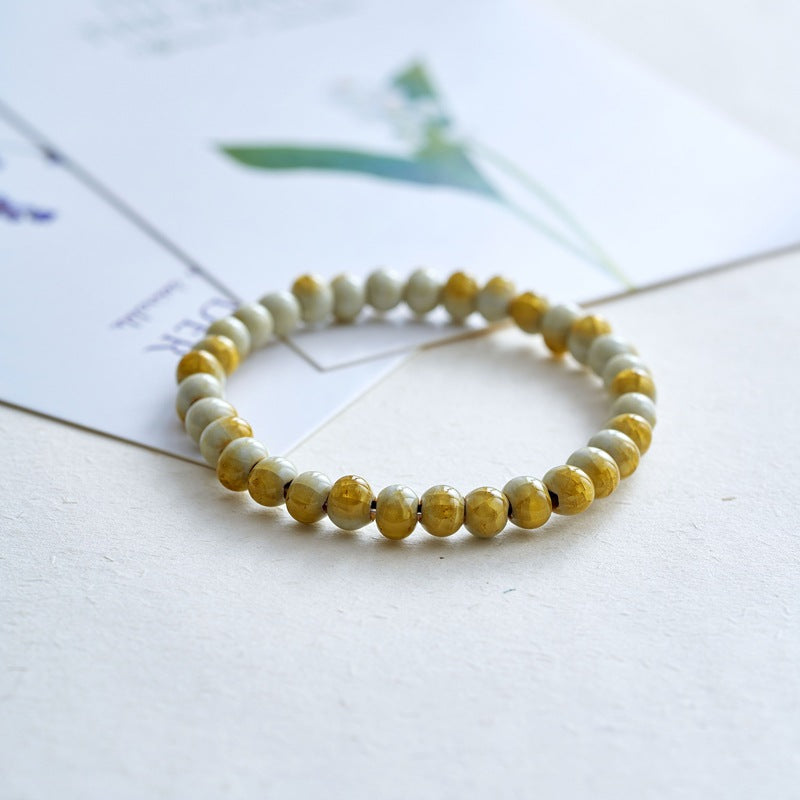 Chinese Natural Stone Porcelain Minimalist Female Bracelets