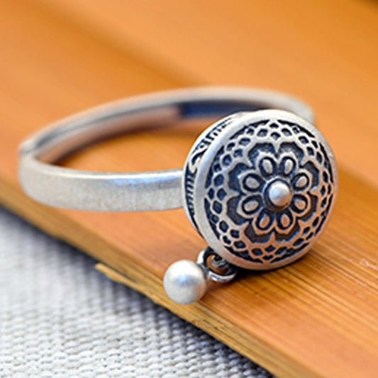 Creative Chinese Style Distressed Rotatable Retro Ring