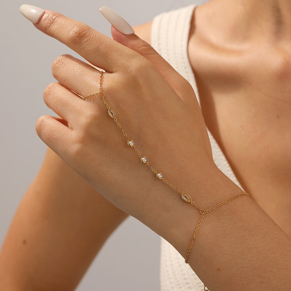 Minority Simple Personality Geometric Oval Accessory Bracelet